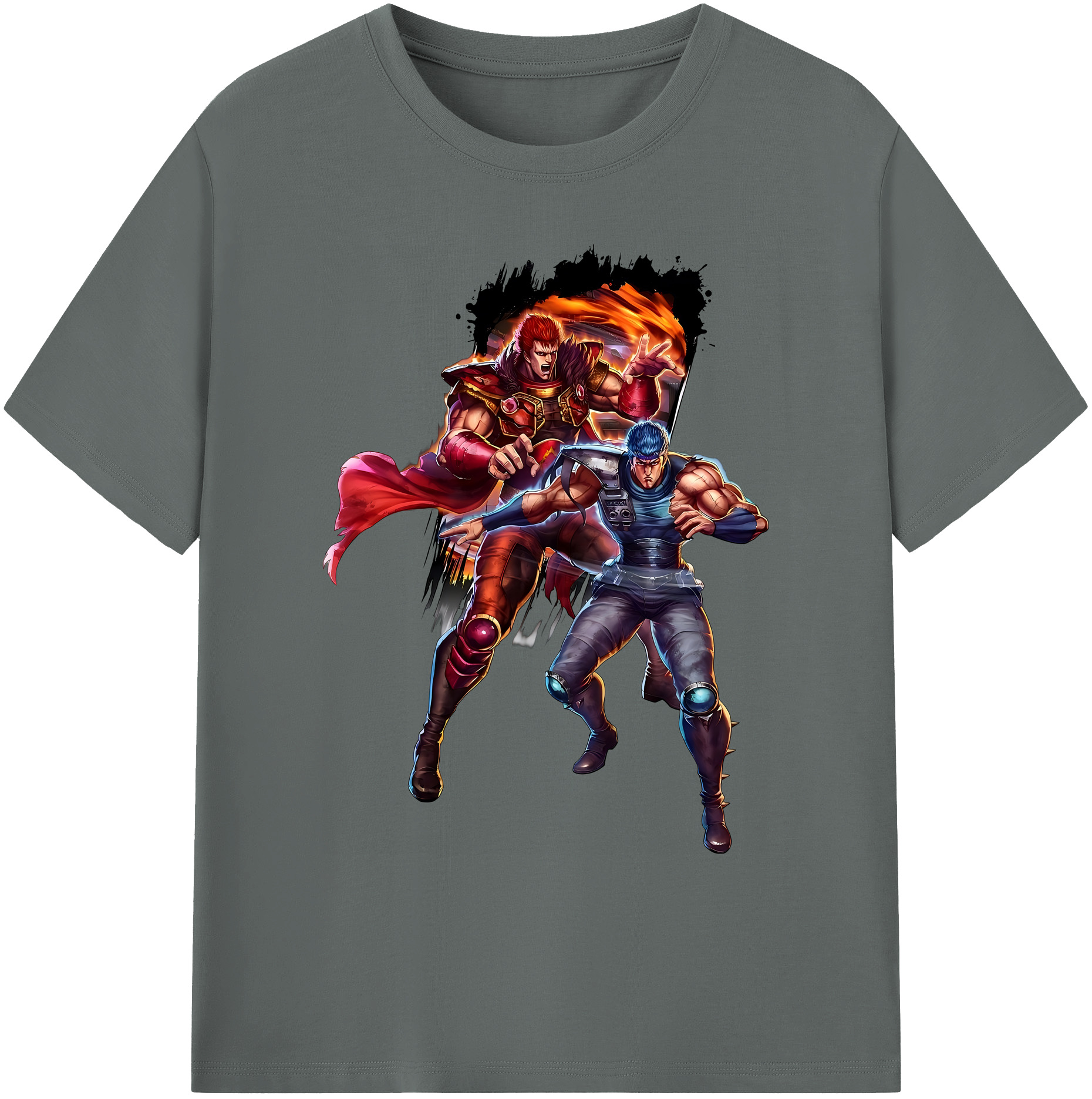 （画像用） 北斗の拳 Fist of the North Star 綿100％ メンズ半袖Tシャツ｜肌触りやわらか＆通気性